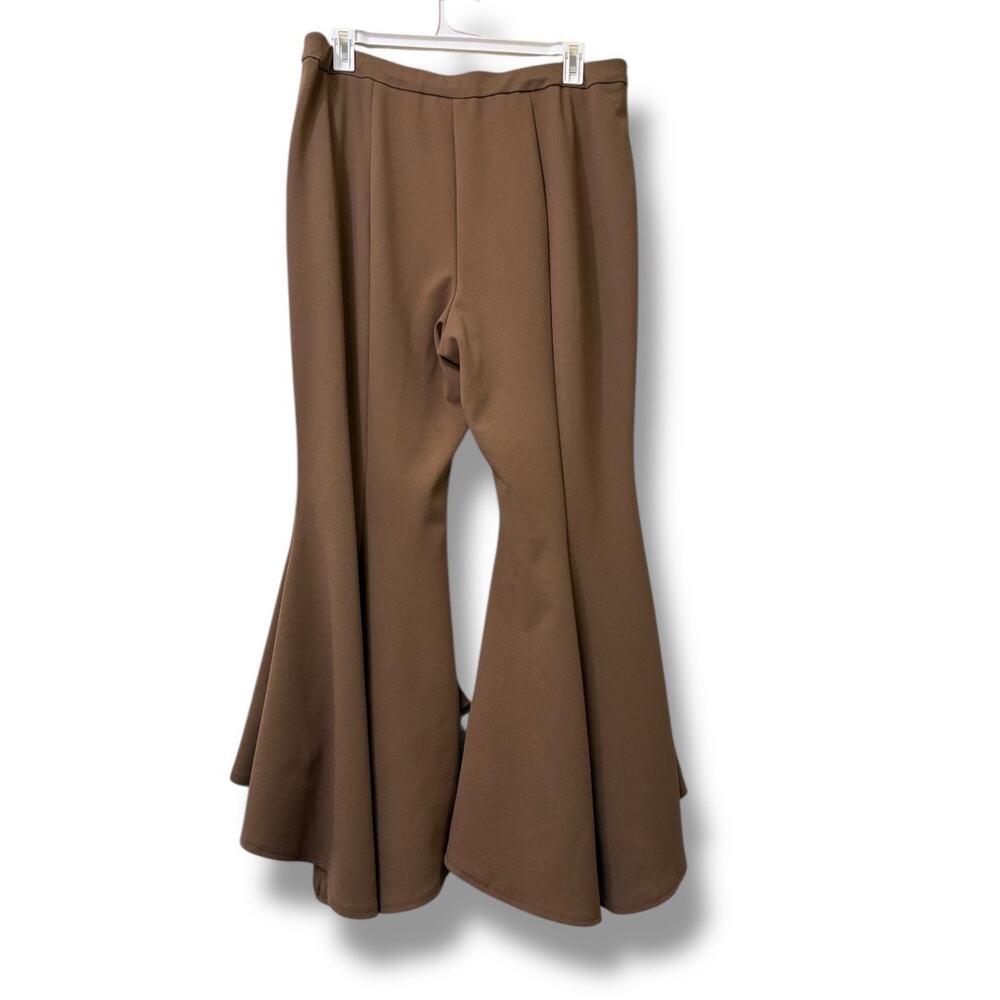 Cato high low tiered ruffle bell-bottom flare pants sz 18/20W - Picture 3 of 8